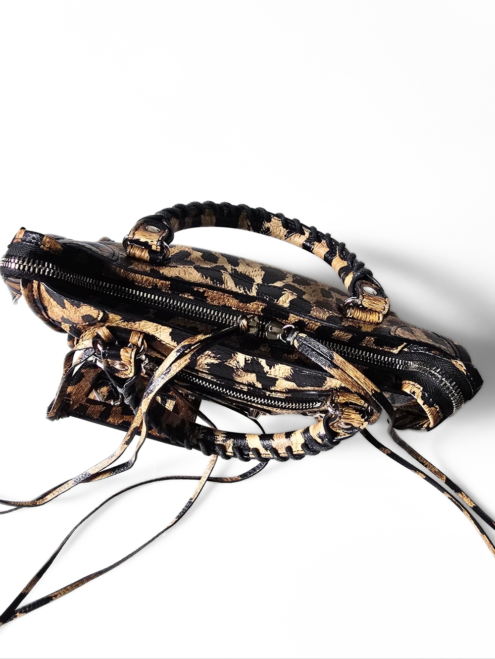 Balenciaga City Bag Mini Leopard Print Leather - Picture 7 of 14